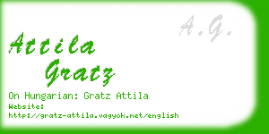 attila gratz business card